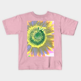 Sunflower and fuzzy buzzy Kids T-Shirt